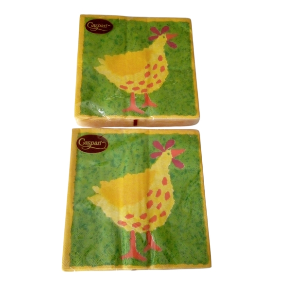 Caspari Two Pack Henrietta Triple-Ply Disposable Napkins - Picture 1 of 4